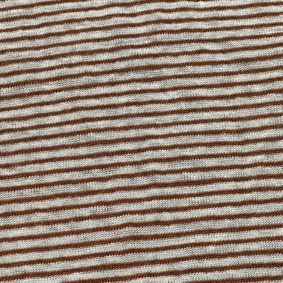 Evereve | Brown and Cream Striped Sleeveless Tie-Front Top | Small - Picture 7 of 10